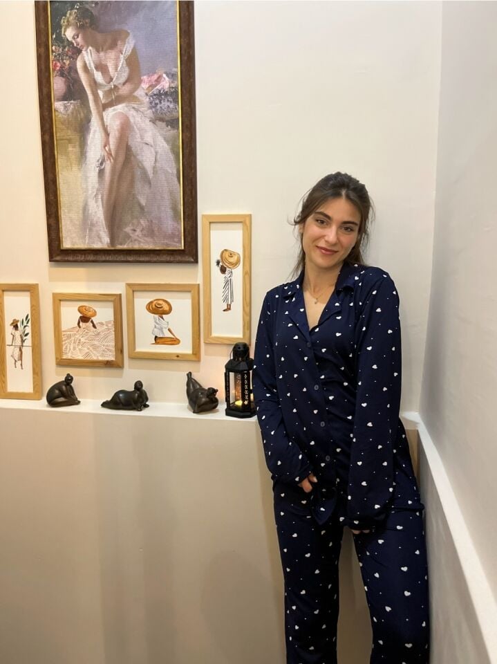 Soft Milan Laci Kalpli Büyük Beden Pijama Takımı - Uzun Kollu