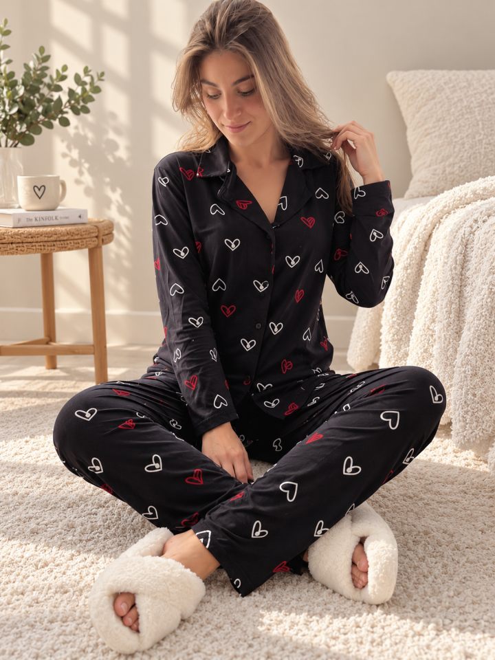 Penelope Kadın Pijama Takımı - Uzun Kollu