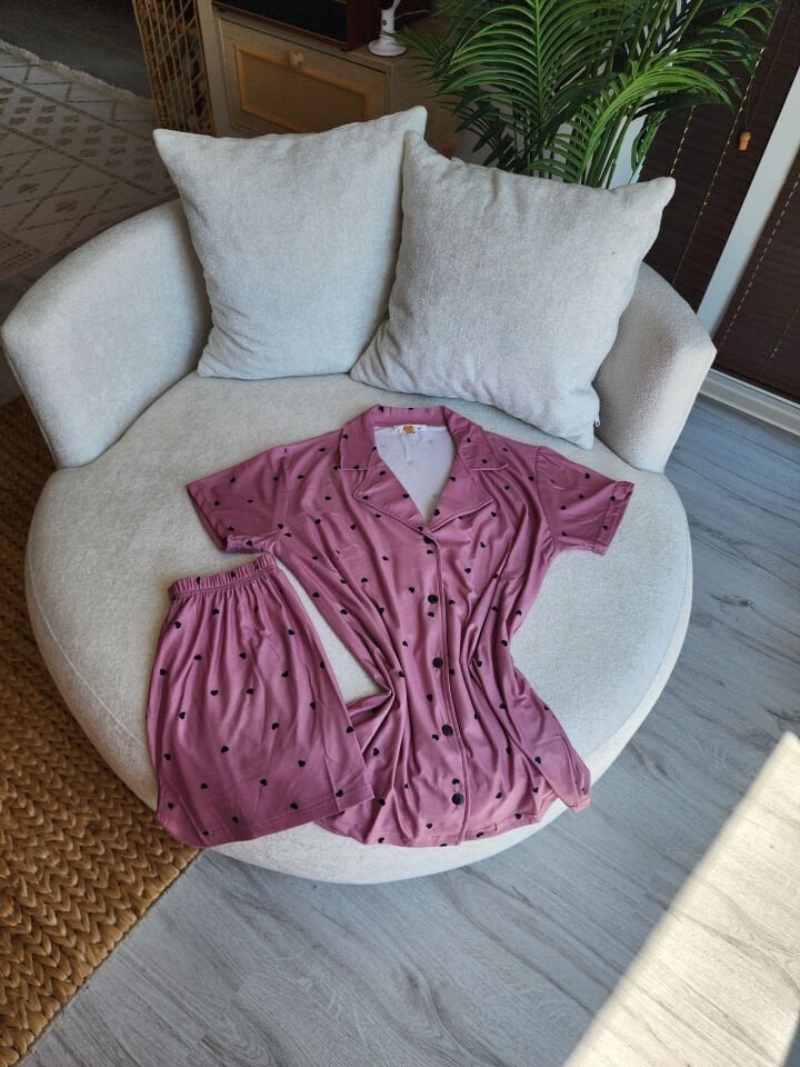 Milan PINKY DOT Kadın Pijama Takımı - Şortlu
