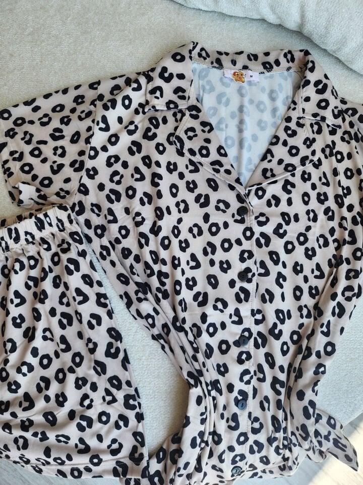 Milan LEOPARD Kadın Pijama Takımı - Şortlu